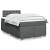 Image de Sommier à lattes de lit avec matelas Gris foncé 120x200cm Tissu 3288170