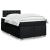 Image de Sommier à lattes de lit avec matelas Noir 120x200 cm Tissu 3288171