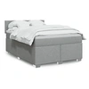 Image de Boxspring met matras stof lichtgrijs 140x190 cm3288176