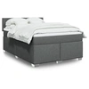 Image de Sommier à lattes de lit avec matelas Gris foncé 140x190cm Tissu, lit, lit à plate-forme, lit à panneaux, meuble de 3288177