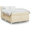 Image de Boxspring met matras stof cràmekleurig 140x190 cm3288181