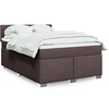 Image de Boxspring met matras stof donkerbruin 140x200 cm3288214