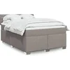 Image de Sommier à lattes de lit avec matelas Taupe 140x200 cm Tissu 3288222