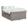 Image de Sommier à lattes de lit avec matelas Taupe 140x200 cm Tissu 3288229