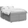 Image de Sommier à lattes de lit avec matelas Gris clair 160x200cm Tissu, lit, lit à plate-forme, lit à panneaux, meuble de 3288232