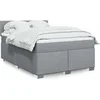 Image de Sommier à lattes de lit avec matelas Gris clair 160x200cm Tissu 3288239