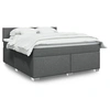 Image de Sommier à lattes de lit avec matelas Gris foncé 180x200cm Tissu, lit, lit à plate-forme, lit à panneaux 3288261