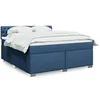 Image de Sommier à lattes de lit avec matelas Bleu 180x200 cm Tissu 3288280