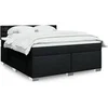 Image de Sommier à lattes de lit avec matelas Noir 180x200 cm Tissu 3288283