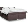 Image de Sommier à lattes de lit avec matelas Marron foncé 200x200 cm 3288291