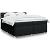 Image de Boxspring met matras stof zwart 200x200 cm3288304