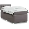 Image de Sommier à lattes de lit avec matelas Gris 100x200 cm Similicuir 3288410