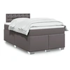 Image de Boxspring met matras kunstleer grijs 120x190 cm3288414
