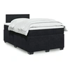 Image de Sommier à lattes de lit avec matelas noir 120x190 cm velours, lit, lit à plate-forme, lit à panneaux, meuble de 3288554