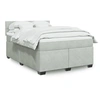 Image de Sommier à lattes de lit et matelas Gris clair 140x190cm Velours, lit, lit à plate-forme, lit à panneaux, meuble de 3288606