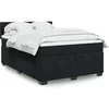 Image de Sommier à lattes de lit avec matelas Noir 140x190 cm Velours, lit, lit à plate-forme, lit à panneaux, meuble de 3288608