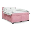 Image de Sommier à lattes de lit avec matelas Rose 140x200 cm Velours 3288635