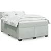 Image de Sommier à lattes de lit et matelas Gris clair 140x200cm Velours 3288636