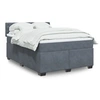 Image de Boxspring met matras fluweel donkergrijs 140x200 cm3288637