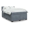 Image de Boxspring met matras fluweel donkergrijs 140x200 cm3288643