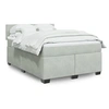 Image de Sommier à lattes de lit et matelas Gris clair 160x200cm Velours 3288648