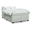 Image de Sommier à lattes de lit et matelas Gris clair 160x200cm Velours 3288654