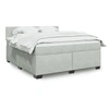 Image de Sommier à lattes de lit et matelas Gris clair 180x200cm Velours 3288672