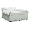 Image de Sommier à lattes de lit et matelas Gris clair 180x200cm Velours 3288684