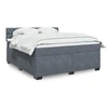 Image de Boxspring met matras fluweel donkergrijs 180x200 cm3288685