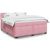 Image de Sommier à lattes de lit avec matelas Rose 180x200 cm Velours 3288695