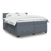 Image de Sommier à lattes de lit et matelas Gris foncé 200x200cm Velours 3288697
