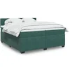 Image de Boxspring met matras fluweel donkergroen 200x200 cm3288705
