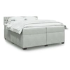 Image de Sommier à lattes de lit et matelas Gris clair 200x200cm Velours 3288708