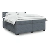 Image de Sommier à lattes de lit et matelas Gris foncé 200x200cm Velours 3288715
