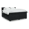 Image de Boxspring met matras fluweel zwart 200x200 cm3288716