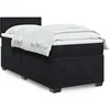 Image de Sommier à lattes de lit avec matelas noir simple velours, lit, lit à plate-forme, lit à panneaux, meuble de chambre à 3288769