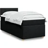 Image de Sommier à lattes de lit et matelas Noir 80x200 cm Tissu 3288809