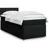 Image de Sommier à lattes de lit et matelas Noir 80x200 cm Tissu 3288823