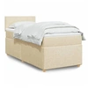 Image de Sommier à lattes de lit et matelas Crème 90x190 cm Tissu 3288833