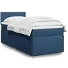 Image de Sommier à lattes de lit avec matelas Bleu 90x190 cm Tissu 3288834