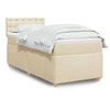 Image de Sommier à lattes de lit et matelas Crème 90x190 cm Tissu 3288854
