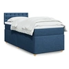 Image de Sommier à lattes de lit avec matelas Bleu 90x190 cm Tissu 3288855