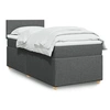 Image de Sommier à lattes de lit avec matelas Gris foncé 90x200 cm Tissu 3288857