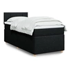 Image de Sommier à lattes de lit avec matelas Noir 90x200 cm Tissu 3288865