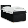 Image de Sommier à lattes de lit avec matelas Noir 90x200 cm Tissu 3288879