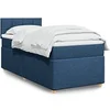 Image de Sommier à lattes de lit avec matelas Bleu 100x200 cm Tissu 3288897