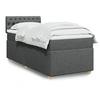 Image de Boxspring met matras stof donkergrijs 100x200 cm3288899