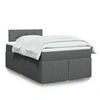 Image de Sommier à lattes de lit avec matelas gris foncé 120x190cm tissu 3288920