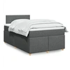 Image de Sommier à lattes de lit avec matelas Gris foncé 120x200cm Tissu 3288941