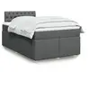 Image de Sommier à lattes de lit avec matelas Gris foncé 120x200cm Tissu 3288955